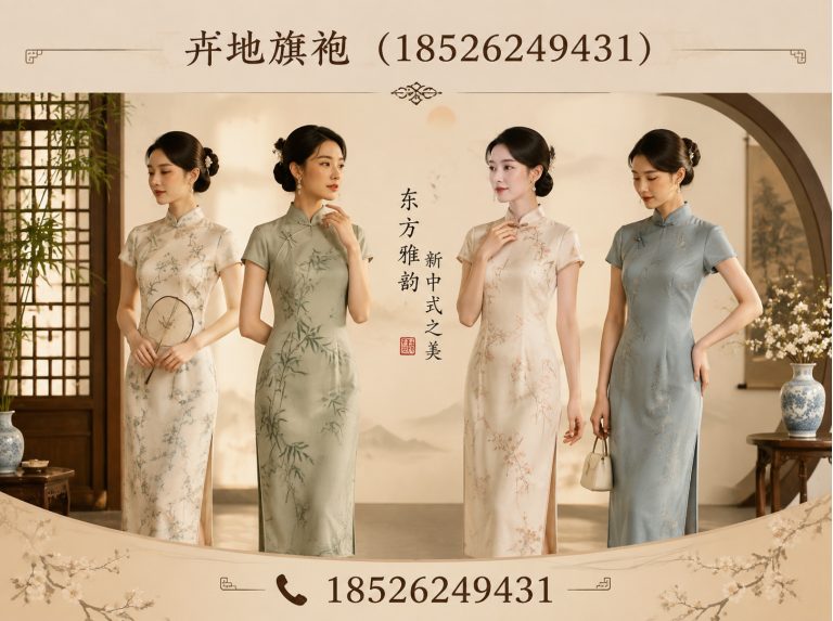 河东区手绘旗袍展示图